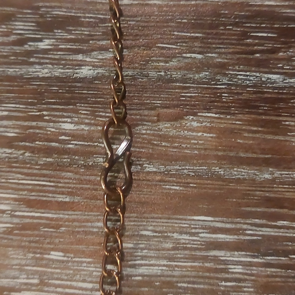 Black Agate Druzy and Raw Moonstone Electroform Copper Necklace - Picture 6 of 6